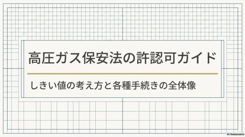 高圧ガス保安法の許認可｜しきい値の考え方、製造・貯蔵・販売から消費届まで解説