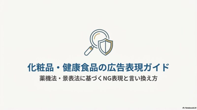 化粧品広告の薬機法NG表現と言い換え方|景表法・ステマ規制