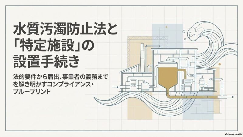 水質汚濁防止法 特定施設の届出｜61日前ルール・必要書類・許可との違い