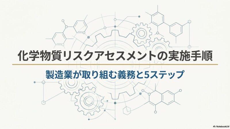 化学物質リスクアセスメントの実施手順｜製造業が取り組む義務と5ステップ