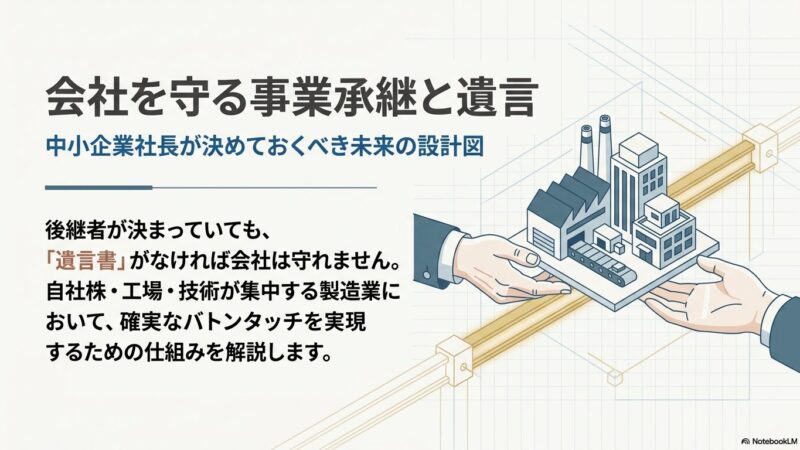 事業承継と遺言｜中小企業社長が遺言書で決めておくべきこと
