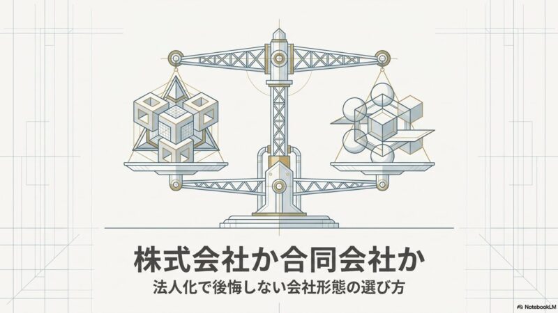 株式会社か合同会社か｜法人化で後悔しない会社形態の選び方