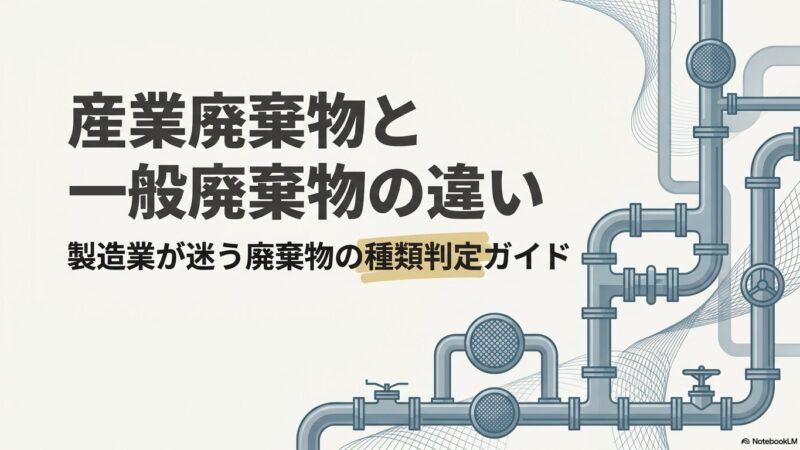 産業廃棄物と一般廃棄物の違い｜製造業が迷う廃棄物の種類判定