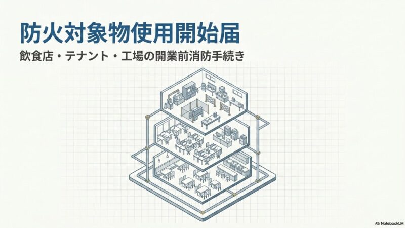 防火対象物使用開始届｜飲食店・テナント・工場の開業前消防手続き