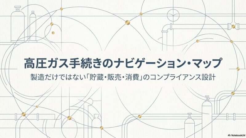 高圧ガスの貯蔵・販売・消費届出｜手続き区分と申請手順