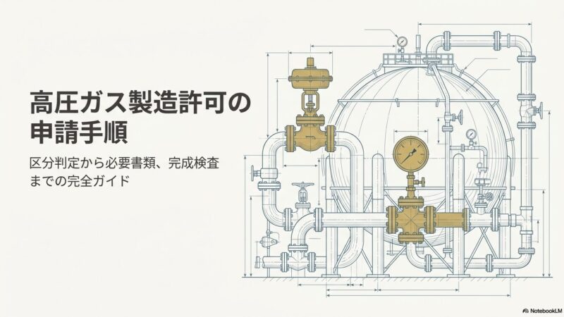 高圧ガス製造許可の申請手順｜第一種・第二種の区分から必要書類・完成検査まで