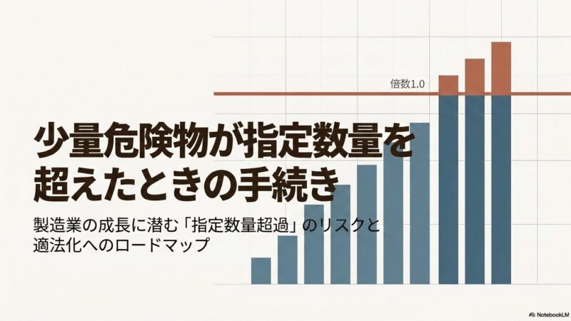 少量危険物が指定数量を超えたときの手続き｜届出から施設設置許可への移行